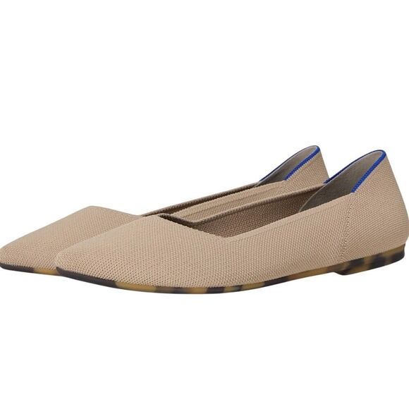 Rothy’s The Point II Slip-On Shoes Women’s Size US 9 Ecru Flat Low Top Comfort